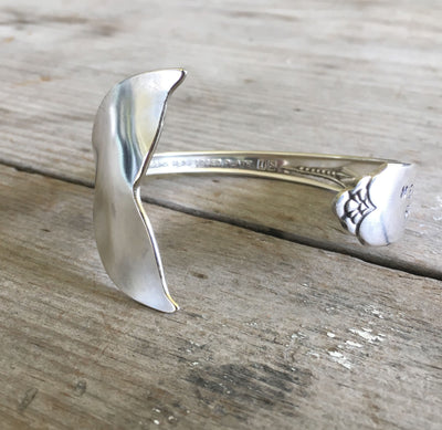 Handstamped Mermaid Soul Spoon Cuff Bracelet