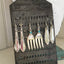 Sheraton Spoon Earrings Shown on Cheese Grater Display