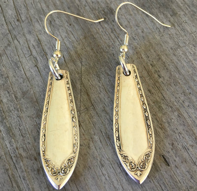 Silverware Earrings Made from Sheraton Demi Tasse Spoons
