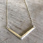 Spoon Handle Necklace in Chevron Shape Upcycled silverware jewelry