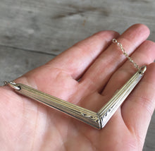 Chevron Silverplate Necklace Upcycled from Vintage Spoon Handles