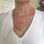 Chevron Spoon Necklace Shown on Model