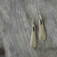 Art Deco Silverware Handle Earrings with Black Bead Accent