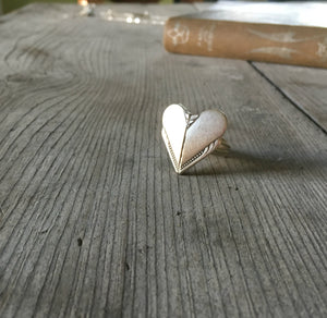 Spoon Ring Heart Shaped Hiawatha Size 7 3736 