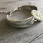 Spoon Bracelet with Vintage Costume Jewelry Pearl Accent