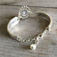 Spoon Link Bracelet Community Silverplate MILDAY Back view showing pearl bead