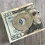 Spoon Money Clip Banjo Shape Harmoney Hand Stamped on Alhambra Spoon