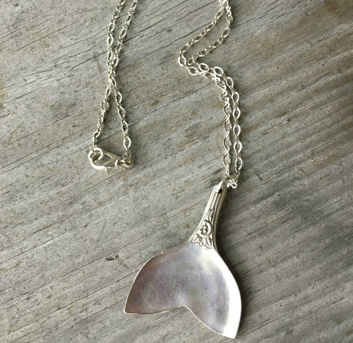 Spoon Whale Tail Necklace - #4155