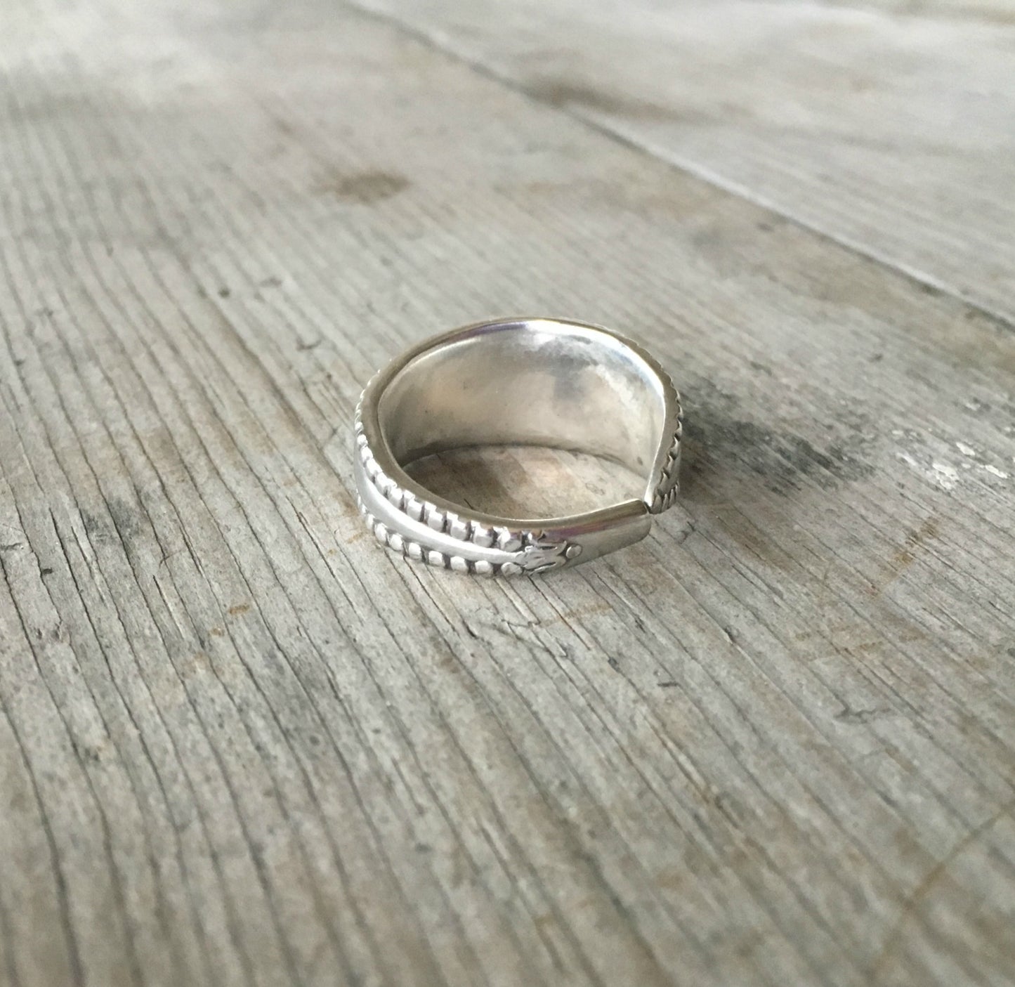 Another view of Spoon Ring from 1847 Rogers Vesta Size 10