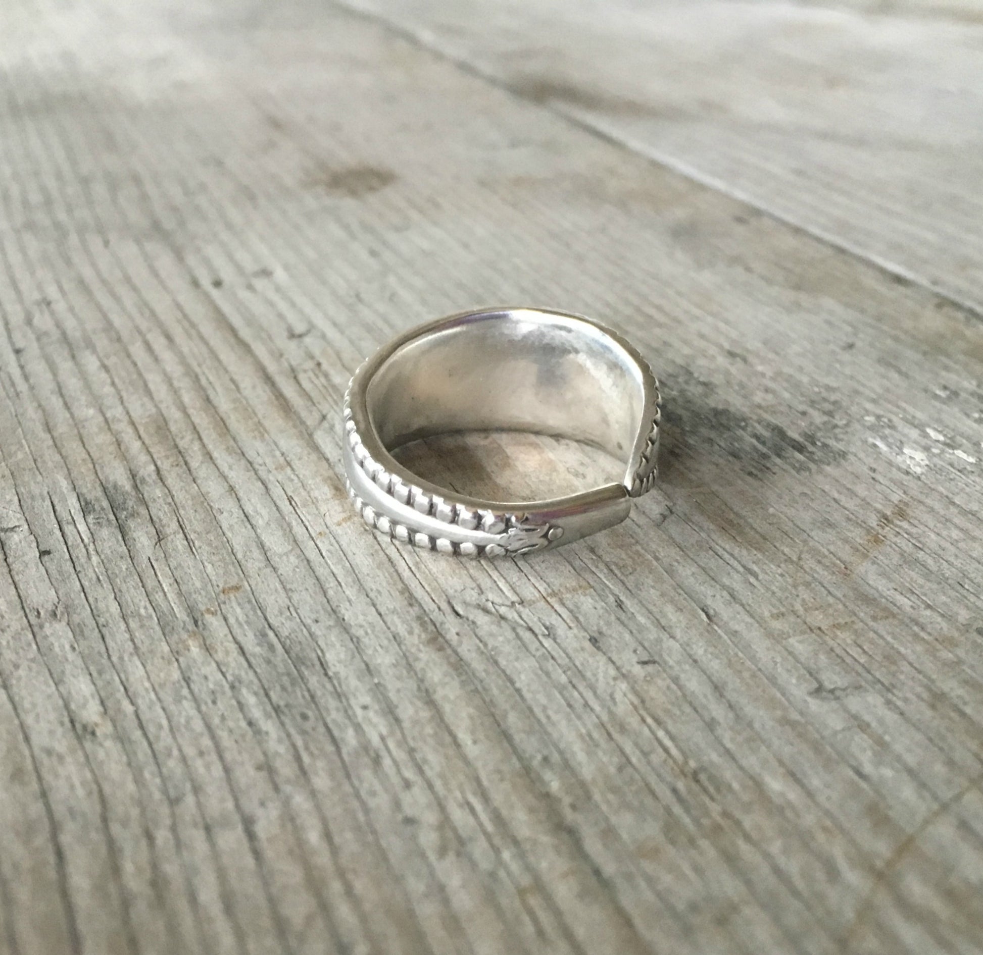 Another view of Spoon Ring from 1847 Rogers Vesta Size 10