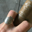 Spoon Ring Coil Wrap Alhambra Size 8 Shown on Model Hand 3759