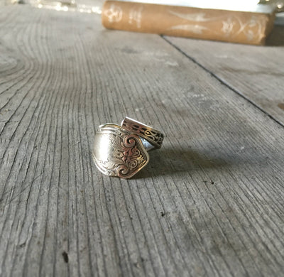 Spoon Ring Coil Wrap Alhambra Size 8 