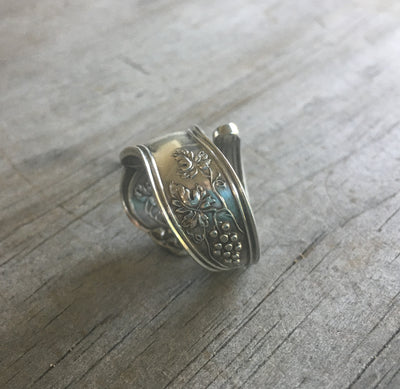 Coil Wrap Spoon Ring Oneida Grape Vineyard Size 7.5
