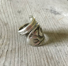 Coil Wrap Spoon Ring Size 8 from upcycled Silverware
