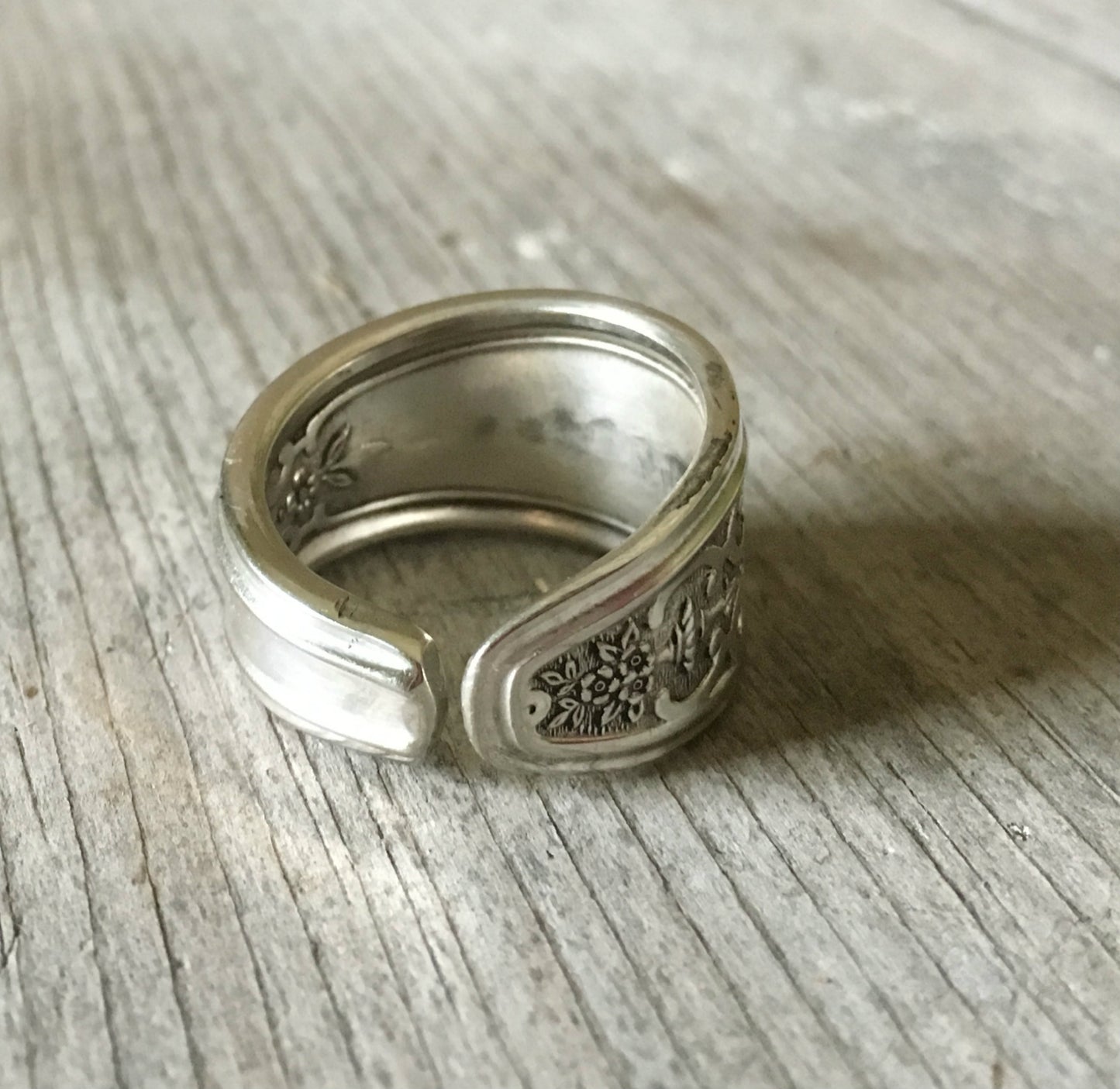 Size 9 spoon ring back view