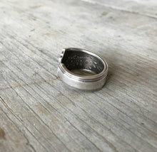 Upcycled silverware ring from antique spoon Tudor Plate Fortune