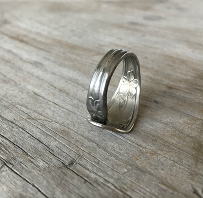 Antique spoon ring floral