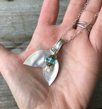 Upcycled vintage spoon bowl neckalce with aqua glass bead