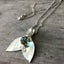 Ocean Whale Tail Spoon Necklace with Czech Glass Bead