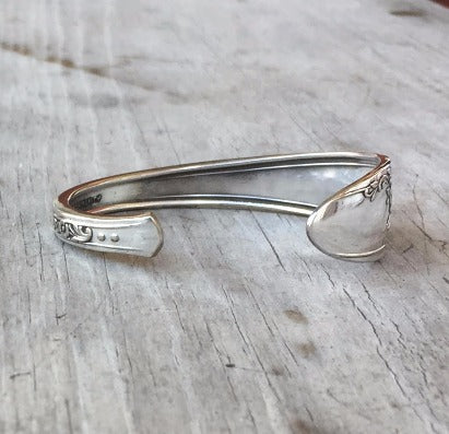 Spoon Cuff Bracelet Queen Bess Pattern Open View 3328