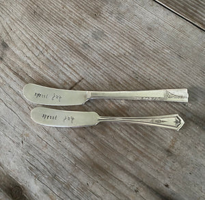 Hand Stamped Cheese Spreader/Knife - SPREAD JOY
