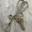 upcycled key necklace stamped with gypsy soul