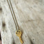 Stamped Key Necklace LOYALTY with brass tone ball chain