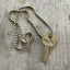 Hand Stamped Upcycled Key Necklace WILD CHILD with vintage ball chain