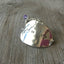 Handtamped Silverware Spoon Bracelet Love is Love with lavendar glass bead