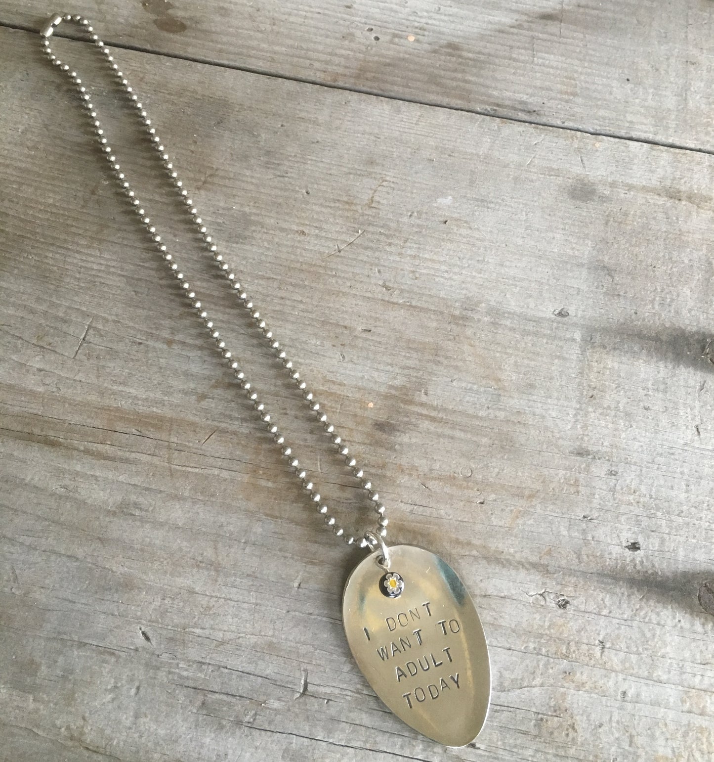 Stamped Spoon Necklace – I DON'T WANT TO ADULT TODAY