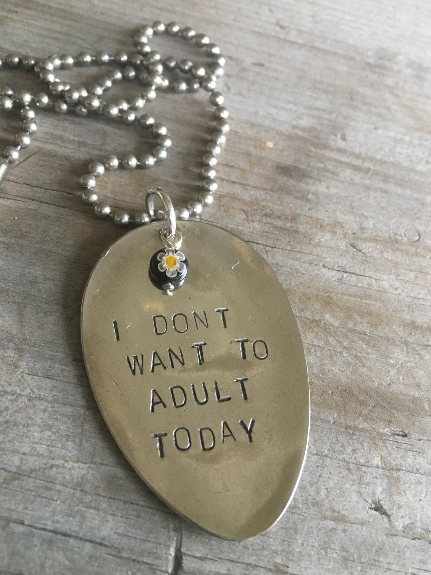 Stamped Spoon Necklace – I DON'T WANT TO ADULT TODAY