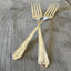 Hand stamped forks for wedding reception cake table vintage forks stamped always and forever