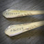 Always and Forever Stamped Fork Handles on Meadowlark Pattern Silverplate Silverware