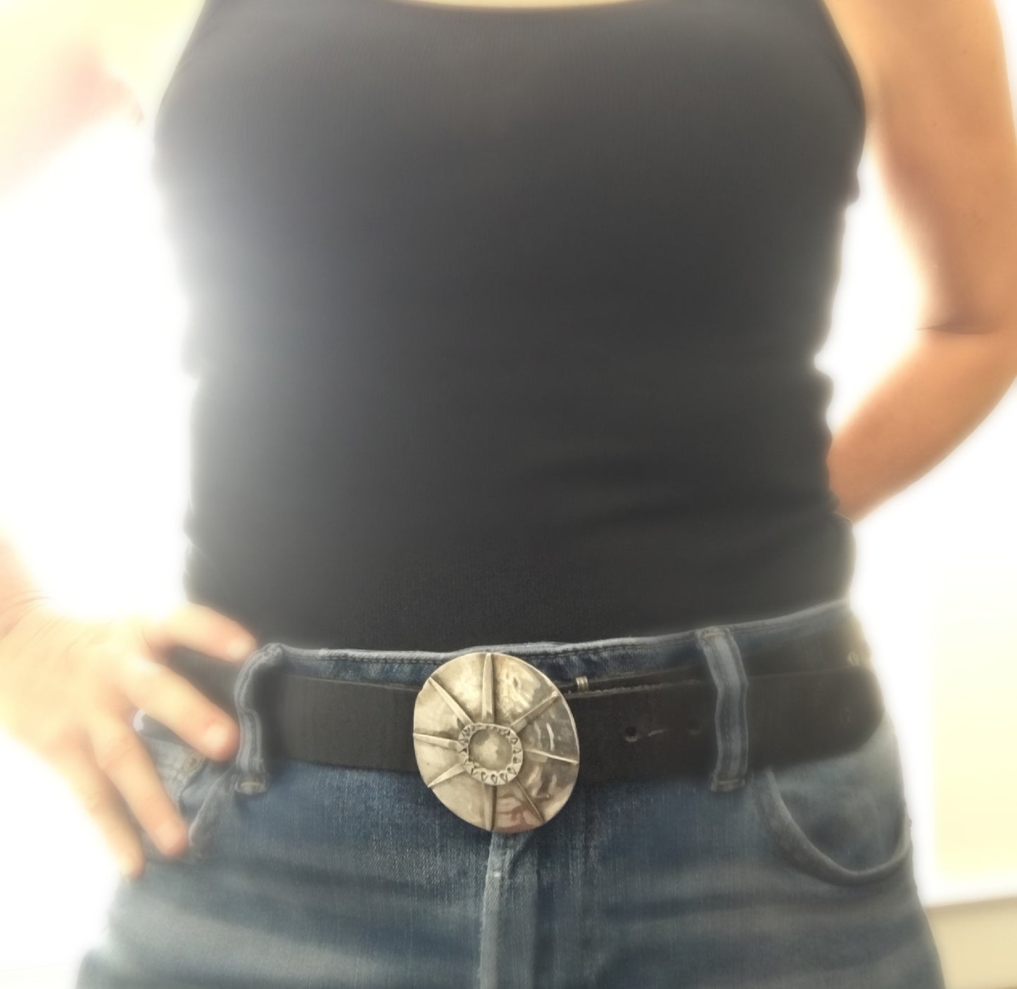 Spoon Belt Buckle Starburst