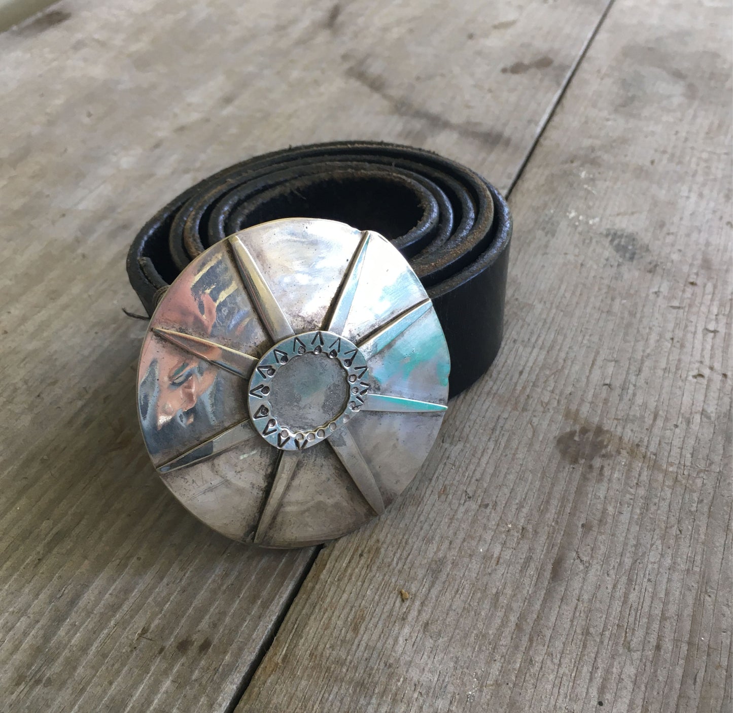 Spoon Belt Buckle Starburst