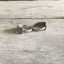 Gorham Dehli sterling spoon ring top view showing ornate pattern - Sterling spoon ring - handcrafted from upcycled vintage silverware - Laughing Frog Studio