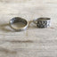 Inside pattern detail of Gorham Dehli sterling spoon ring - Sterling spoon ring - handcrafted from upcycled vintage silverware - Laughing Frog Studio
