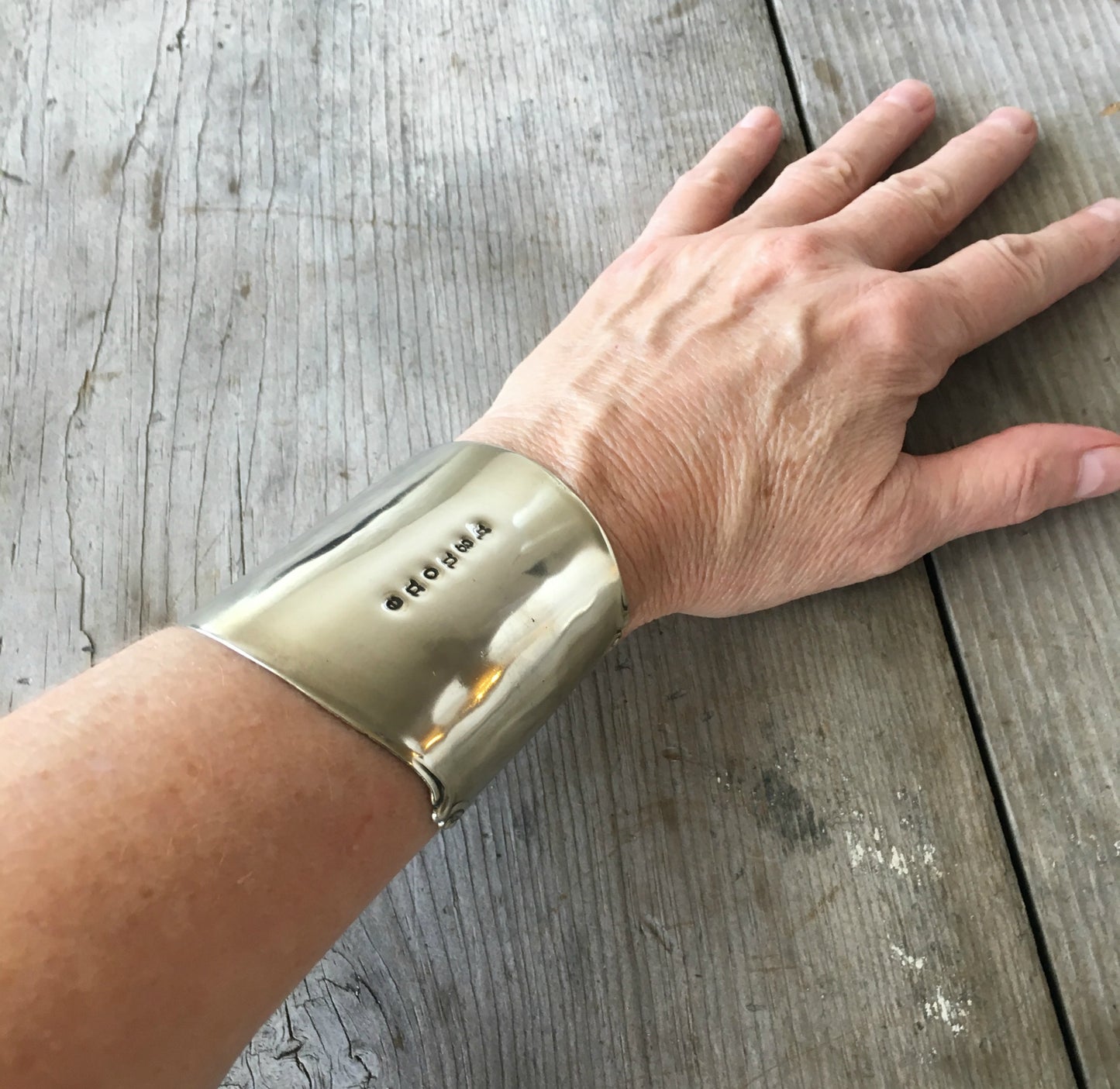 Sterling Cake Server Cuff Bracelet - QUEEN - #4173