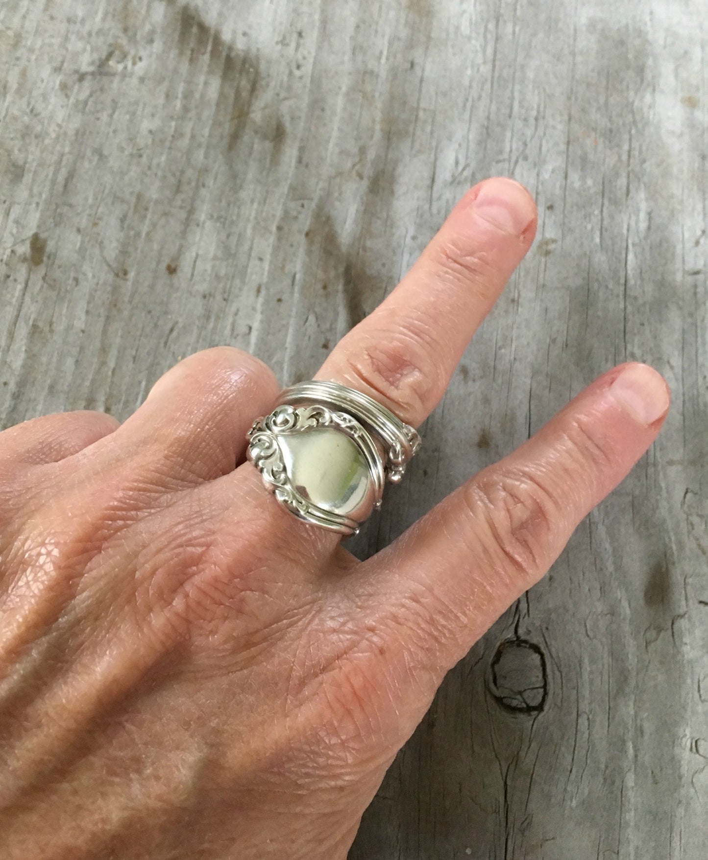 Sterling Spoon Ring - ALVIN LORRAINE - #4093