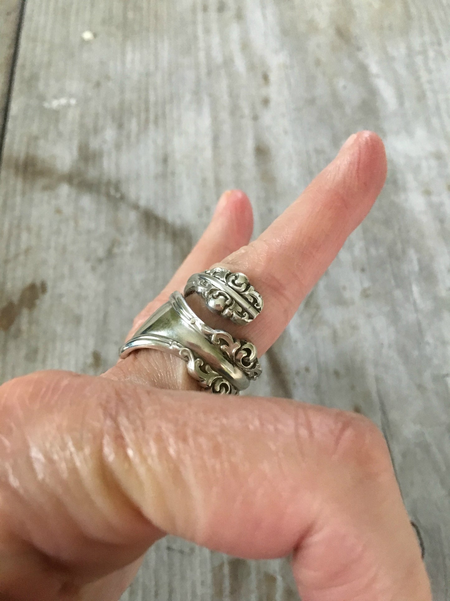 Sterling Spoon Ring - ALVIN LORRAINE - #4093