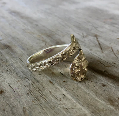 Sterling Silver Coil Wrap Ring S. Kirk & Son Repousse Size 7.5