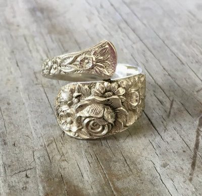 Sterling Silver Coil Wrap Ring S. Kirk & Son Repousse Size 7.5