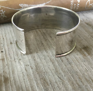 Sterling napkin ring cuff bracelet monogrammed Alice