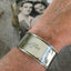 Sterling napkin ring cuff bracelet monogrammed Alice Shown on Model's arm