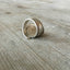 Alternate angle of coil wrap spoon ring from vintage sterling spoon