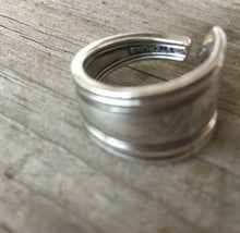 Inside of Sterling Silver Spoon Ring Made from Baby Fork Monogram Lois