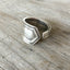 Alternate view of Sterling Silver Spoon Ring Made from ca. 1940 Baby Fork Monogram Lois