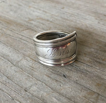 Sterling Silver Spoon Ring Made from Baby Fork Monogram Lois