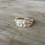 Kirk & Son Repoussé sterling silver demitasse spoon ring with dramatic deeply textured floral design