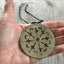 Fairfield Plate Tomato Server Necklace Silverplate Silverware Jewelry Hanging from Black Leather Cord